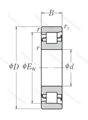 Цилиндрический роликовый подшипник NF 306 W в Ульяновске