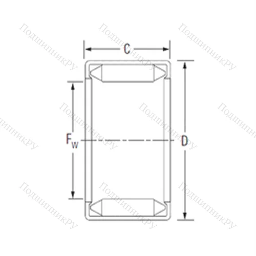 Подшипник игольчатый радиальный BHM 2525