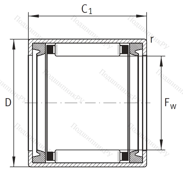 Игольчатый подшипник HK 2020 2RS L 271