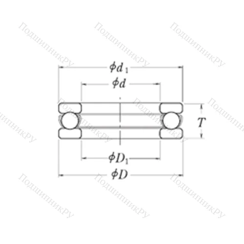 Подшипник шариковый упорный XLT 4.1/2