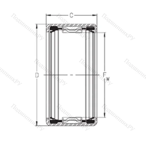 Подшипник игольчатый радиальный SCE 1012PP
