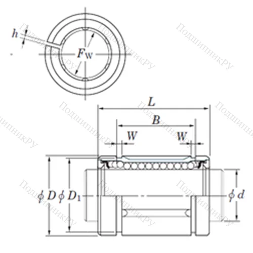 Подшипник шариковый линейный SDM 35AJMG