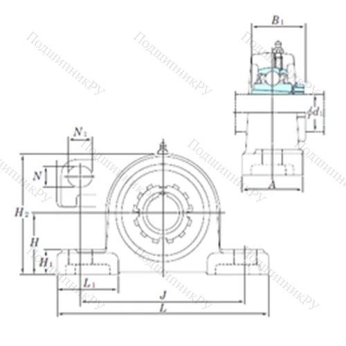 Подшипниковый узел шариковый радиальный UKP 317SC