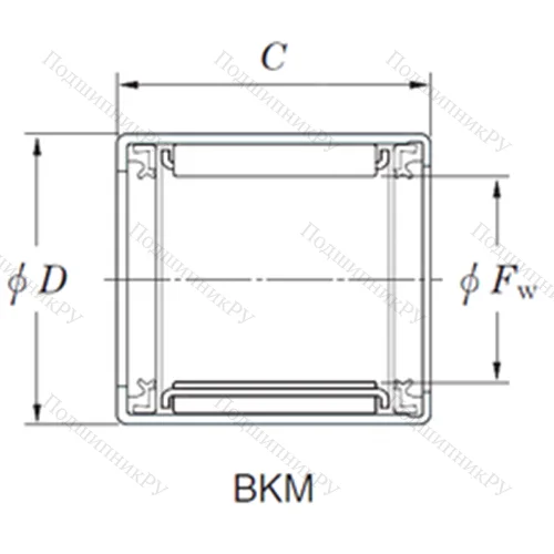 Подшипник игольчатый радиальный BKM 172518UH