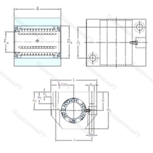 Подшипник шариковый линейный LUND 50