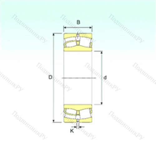 Подшипник роликовый радиальный самоцентрирующийся 22211 от производителя  ISB