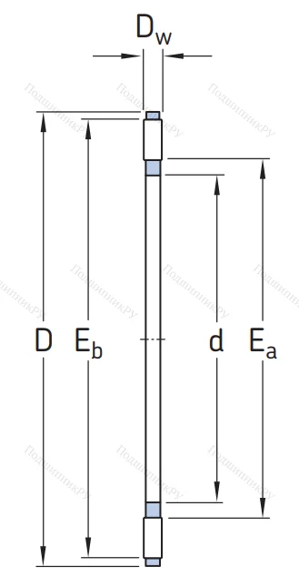Игольчатый подшипник подшипник AXK 1730