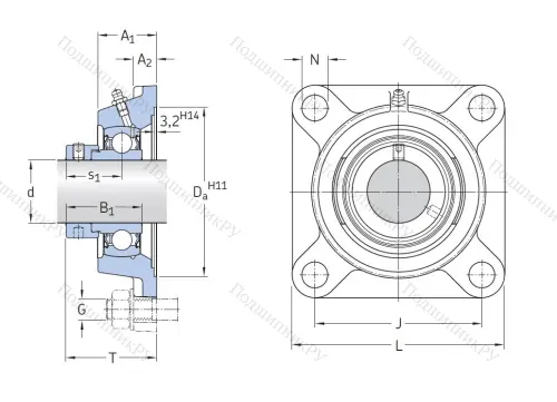 Подшипниковый узел FY 30 FM в Ульяновске