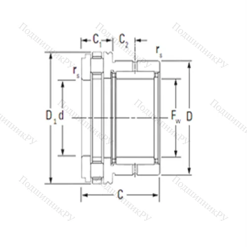 Подшипник комбинированный NAXR 40
