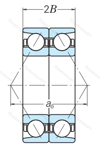 Радиально-упорный шариковый подшипник 6-466322 Л в Ульяновске