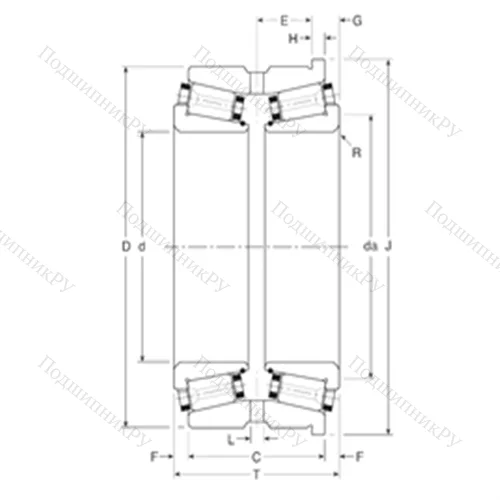 Подшипник роликовый радиально-упорный 240145/240241XH