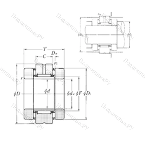 Подшипник комбинированный AXN 3062