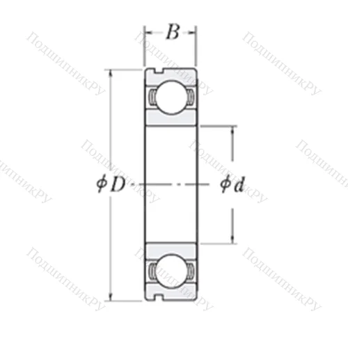Подшипник шариковый радиальный LJ 1-N