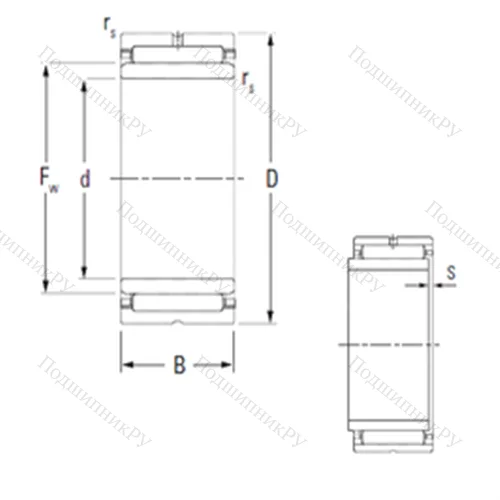 Подшипник игольчатый радиальный NKJS 55