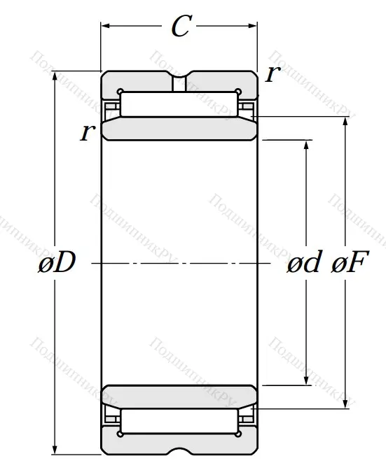 Игольчатый подшипник NA 6905 R