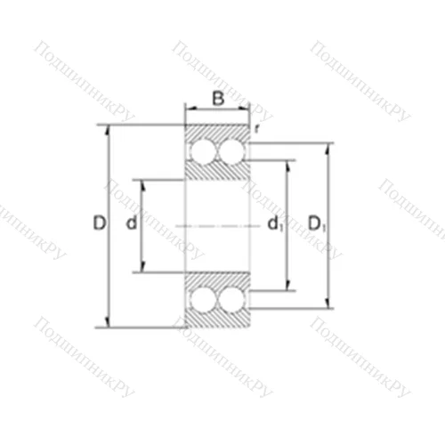 Подшипник шариковый радиально-упорный 5307