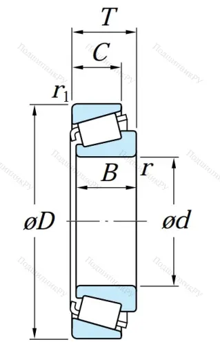 Конический роликовый подшипник HI-CAP 30305 DJR (31305) QEUOTOUAYV от производителя  KOYO