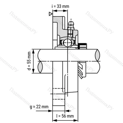 Подшипниковый узел UKF 312+H 2312 - Вал: 55 мм от производителя  LPZ