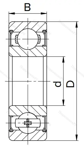 Дюймовый шариковый подшипник R 144 ZZ