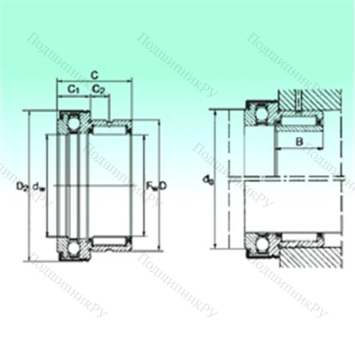 Подшипник комбинированный NKX 70 Z