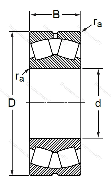 Сферический роликовый подшипник 3636 АМН (22336 MBW 33)
