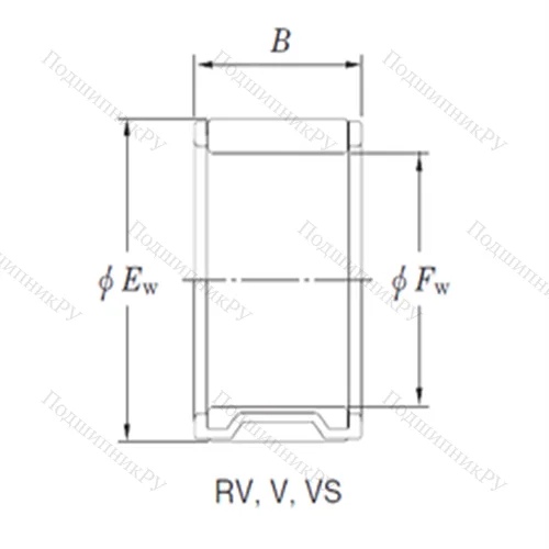Подшипник игольчатый радиальный RV 304225