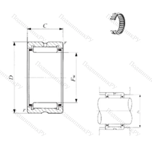 Подшипник игольчатый радиальный RNA 69/32