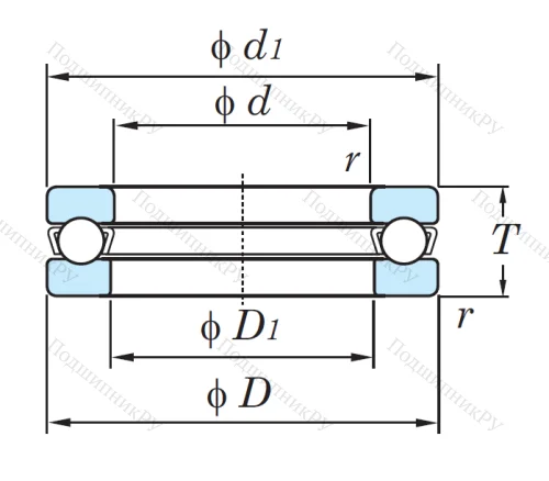 Упорный шариковый подшипник 51201 от производителя  KOYO