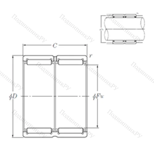Подшипник игольчатый радиальный RNA 6906R