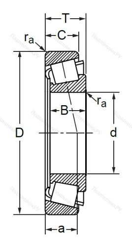 Конический роликовый подшипник 7507 (32207) в Ульяновске