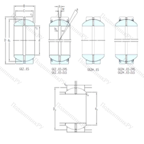 Подшипник скольжения сферический GEZ 500ES от производителя  SKF