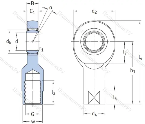 Наконечник штока с внутренней резьбой SI 40 TXE-2LS в Ульяновске