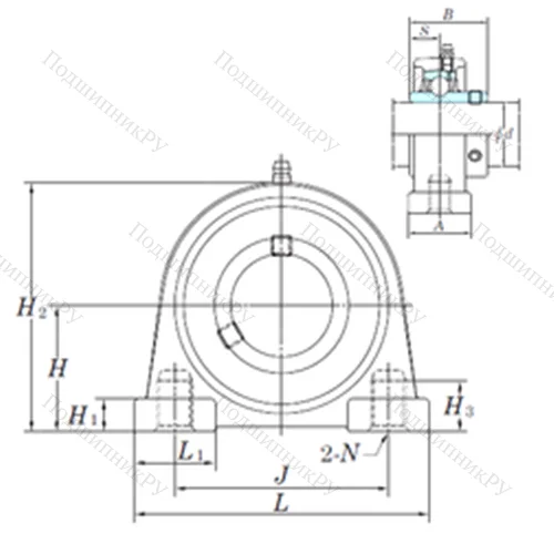 Подшипниковый узел шариковый радиальный UCSPA 205H 1S 6