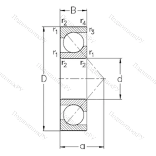 Подшипник шариковый радиально-упорный 7334-B-MP