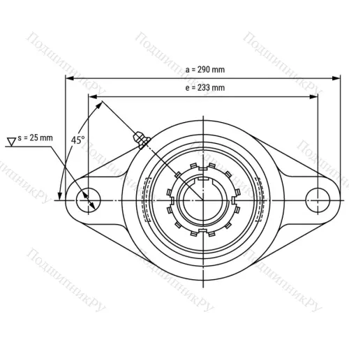 Подшипниковый узел UKFL 216+H 2316 - Вал: 70 мм от производителя  LPZ
