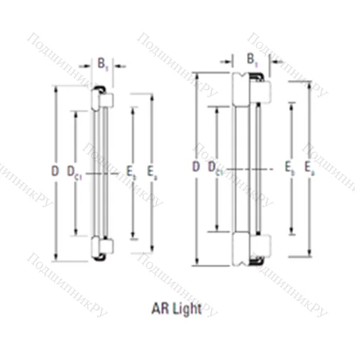 Подшипник игольчатый упорный AR 10 60 85,4