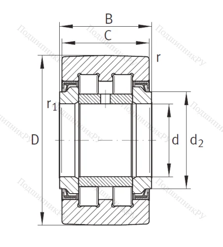 Подшипник PWTR 2052 2RS XL от производителя  INA