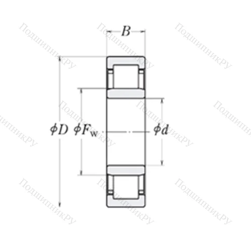 Подшипник роликовый радиальный LLRJ 1.1/4