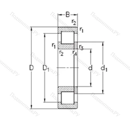 Подшипник роликовый радиальный NUP 2330-E-M 6