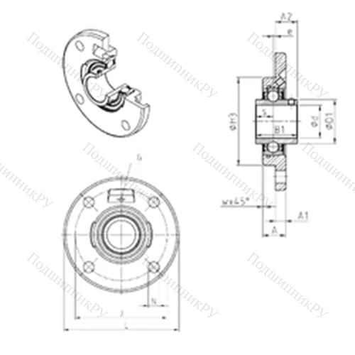 Подшипниковый узел шариковый радиальный UCFCE 205