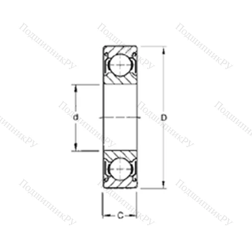 Подшипник шариковый радиальный 216KDD