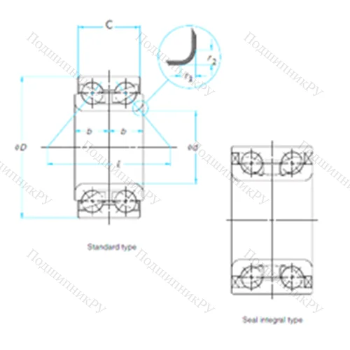 Подшипник шариковый радиально-упорный 566719