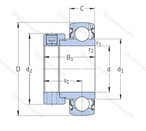 Корпусный подшипник YET 209 в Ульяновске