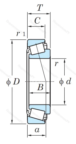 Конический роликовый подшипник HI-CAP 30208 JR M9E23DX18R от производителя  KOYO