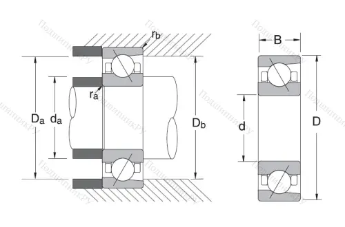 Сверхточный подшипник 7008 A 5TRSULP 3 от производителя  NSK