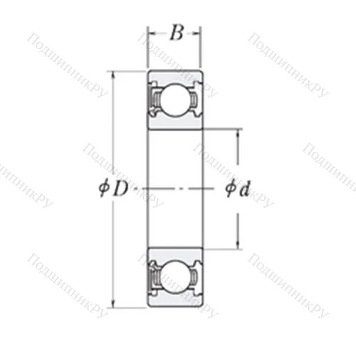 Подшипник шариковый радиальный MJ 1/2-RS