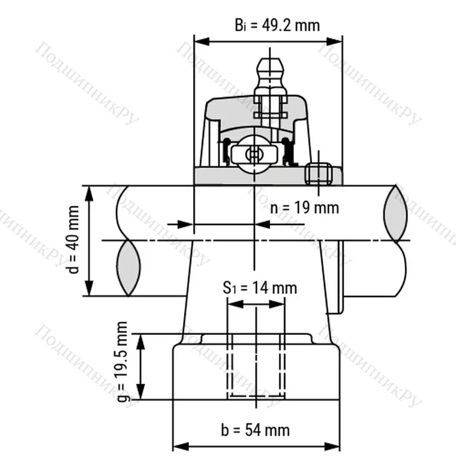 Подшипниковый узел SSUCPPL 208 - Вал: 40 мм