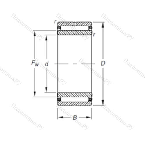 Подшипник игольчатый радиальный NA 4902