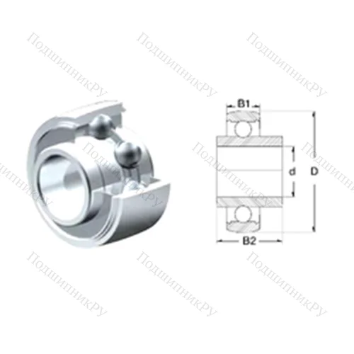 Подшипник шариковый радиальный SUC 207