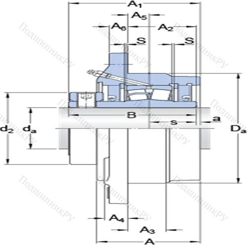 Фланцевые роликоподшипниковые узлы (стопорное кольцо и втулка, для дюймовых валов) FYRP 1 15/16-3